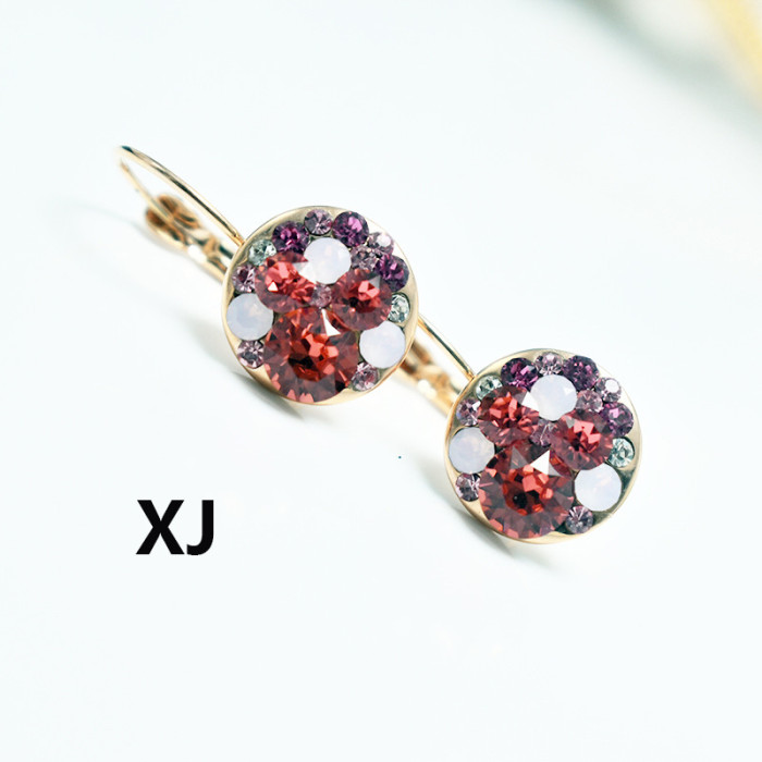 Fashion Earring Diamond Set Cute Ear Stud Rose Gold Crystal Earrings Elegant Cool Ear Clip 881062