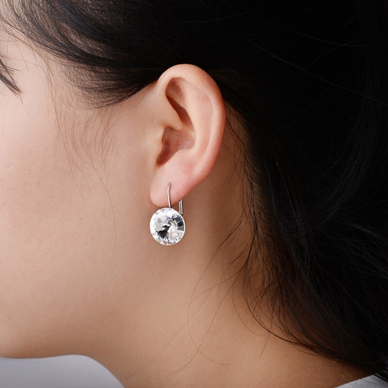 Crystal Earrings Female Temperament Korean Cool All-match Simple Ear Stud Atmosphere Fashion Earrings 85947