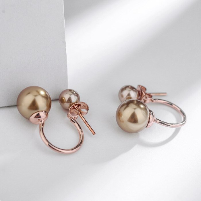 Jewelry Fashion New Pearl Earrings Star of The Same Paragraph Double Pearl Earrings Upscale Goddess Jewelry 86903