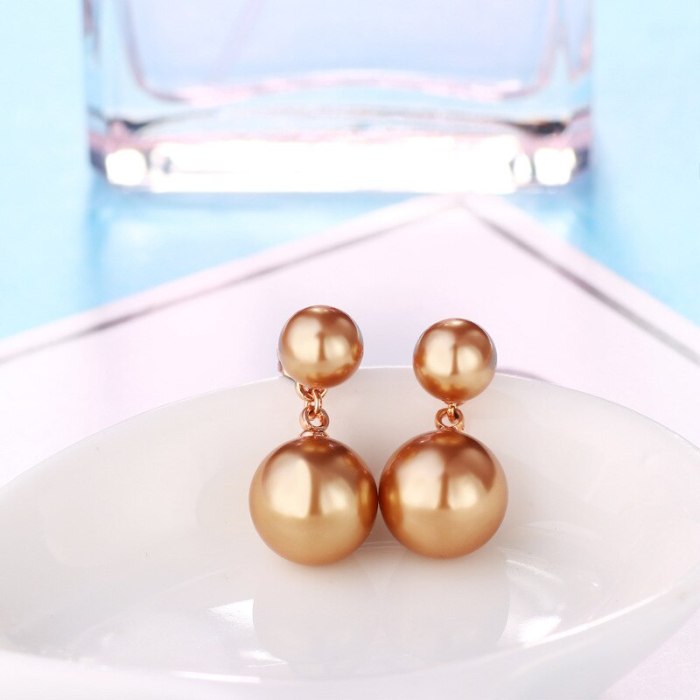 Earrings Ornament Women's Fashion Simple Atmosphere Imitation Pearl Earrings All-match Gift 087092