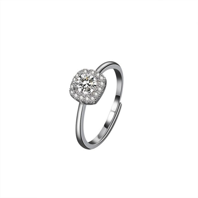 S925 Sterling Silver Ring Women's Proposal Ring Fashion Korean Diamond Set Women's Ring Silver Wholesale Mlk657