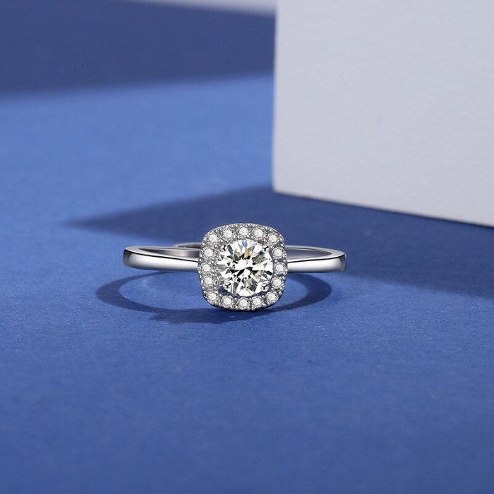 S925 Sterling Silver Ring Women's Proposal Ring Fashion Korean Diamond Set Women's Ring Silver Wholesale Mlk657