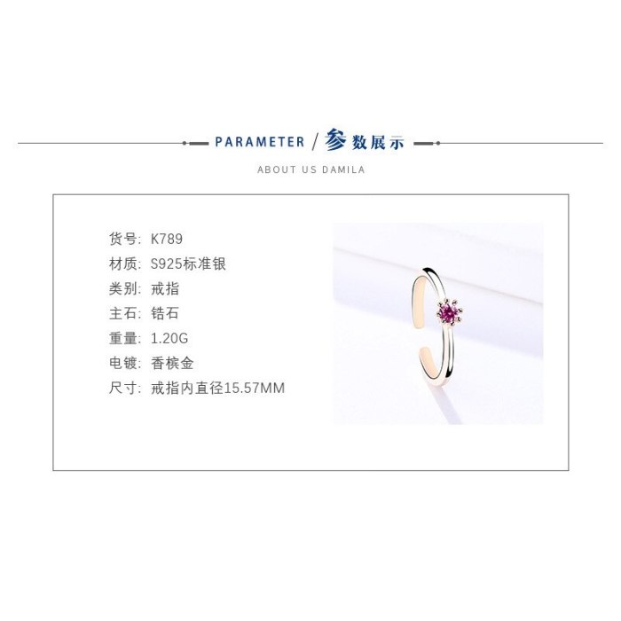 S925 Sterling Silver Ring Ornament Female Korean-Style All-match Pattern Ring Adjustable Single Ring Adjustable Ring Mlk789