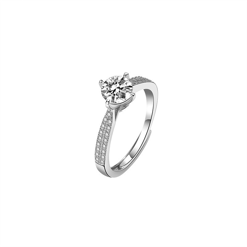 S925 Sterling Silver Ring South Korea New Fashion Elegant Zircon Ring Female Silver Wholesale Mlk642