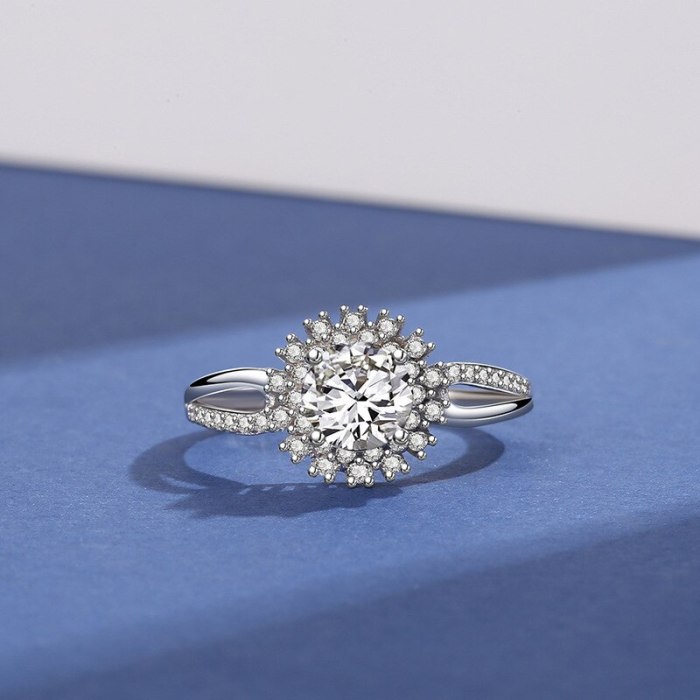 S925 Sterling Silver Moissanite Carat Ring Female Fashion Korean-Style Proposal Moissanite Ring Mlk667