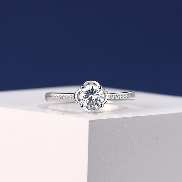 S925 Sterling Silver Ring 2020 New Zircon Ring Female Korean Fashion Small Jewelry Mlk799