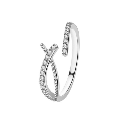 S925 Sterling Silver Japanese and Korean New Zircon Ring Female Fashion Trend Micro Pave Silver Wholesale Mlk703