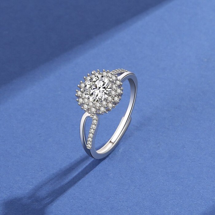 S925 Sterling Silver Moissanite Carat Ring Female Fashion Korean-Style Proposal Moissanite Ring Mlk667