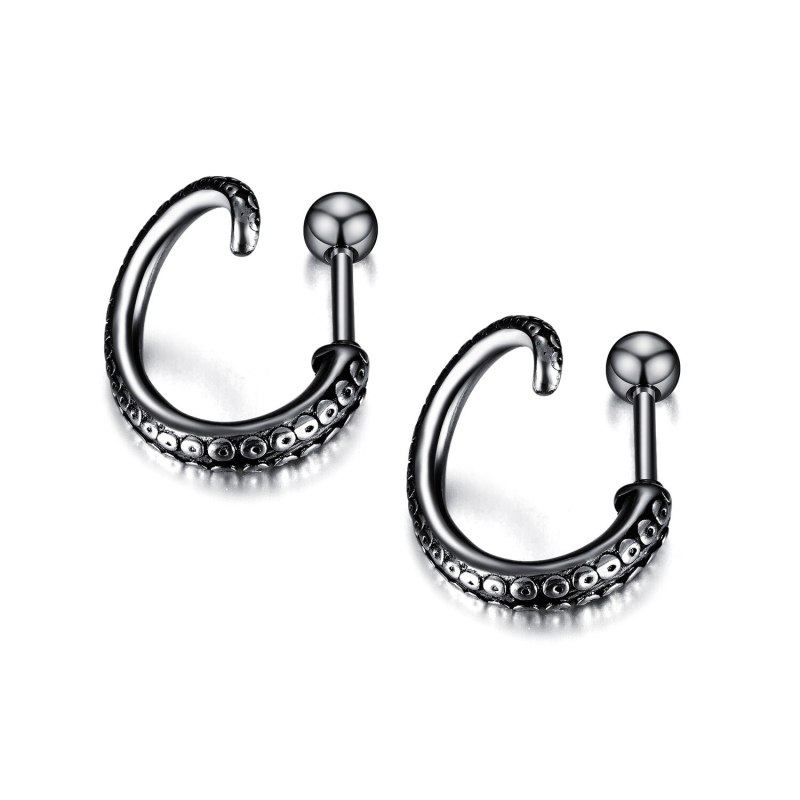 Earrings Classic Vintage Men's Stainless Steel Octopus Tentacles Earrings Trendy Punk Style Stud Earring Jewelry Gb579