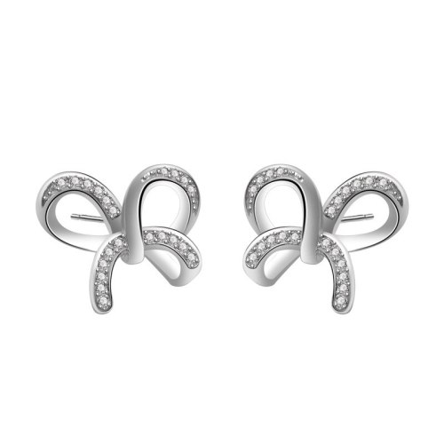 925 Sterling Silver 2020 New Style Butterfly Zircon Earrings South Korea Popular Women Ear Stud Earrings Wholesale Mle2142