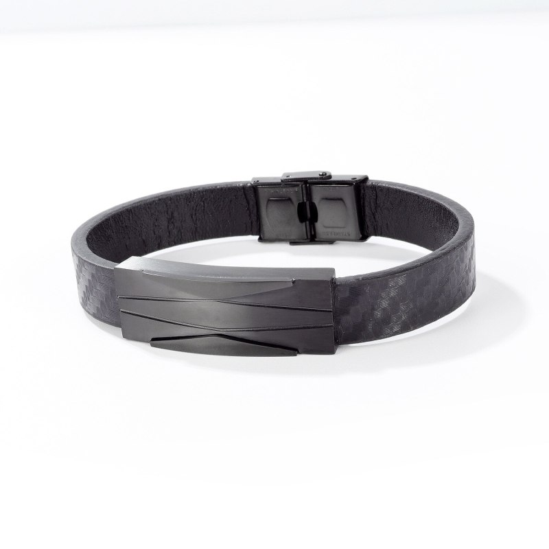 New Leather Bracelet Korean Simple and All-match Men's Titanium Steel Leather Bracelet Personalized Jewelry Wholesale Gb1400