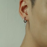 Stainless Steel Stud Earring Hip-hop Street Men's Titanium Earring Classic Five-Pointed Star Triangle Ear Pendant Earrings Gb604