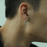 Stainless Steel Stud Earring Hip-hop Street Men's Titanium Earring Classic Five-Pointed Star Triangle Ear Pendant Earrings Gb604