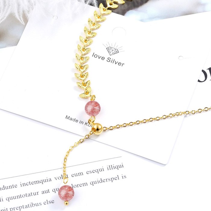 Korean Style Fashion Necklace Women's Long Mesh Red Elegant Clavicle Chain Adjustable Necklace Xzdz512