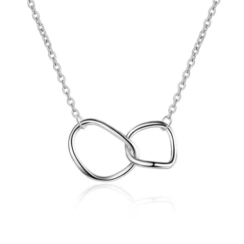 Irregular Circle Necklace Double Ring Buckle Clavicle Chain Simple Jewelry  Female Xzdz513