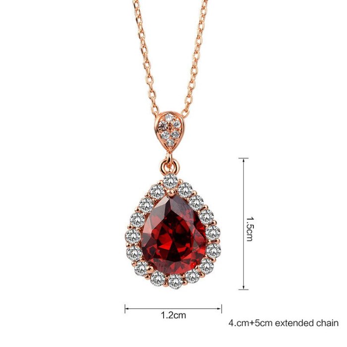 New Fashion Retro Necklace Creative High-End Drop Pendant Zircon Necklace Jewelry Wholesale 77558