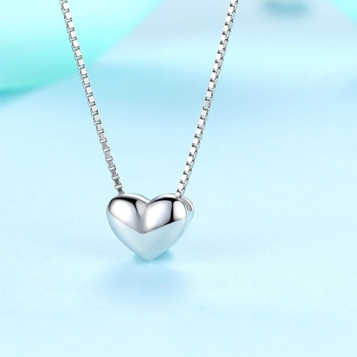 Korean-Style Simple Heart-Shaped Pendant Alloy High Quality Necklace 75022