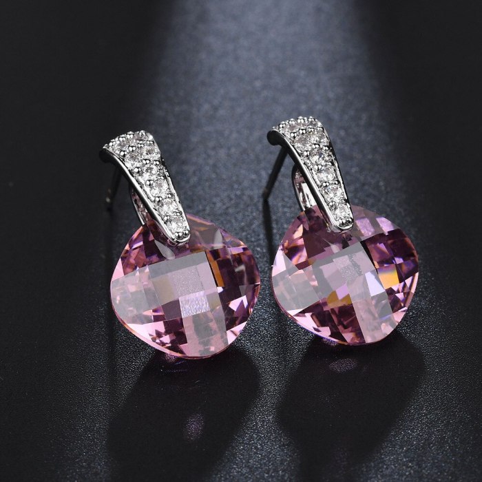 Double Turtle Crystal Stud Earrings AAA Zircon Inlaid Stud Earring Fashion Atmosphere Earring Jewelry Qxwe462