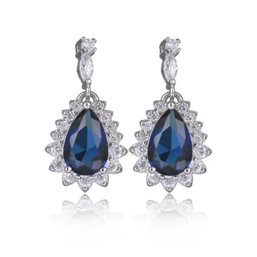 Drop Earrings Copper Inlaid AAA Zircon Crystal Stud Earring Korean Fashion Fine Earring Jewelry Qxwe757
