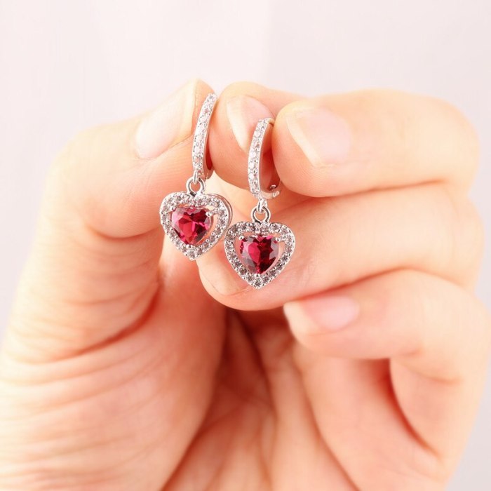 Lovely Crystal Zircon Diamond Earrings Ear Stud Fashion Jewelry Qxwe891