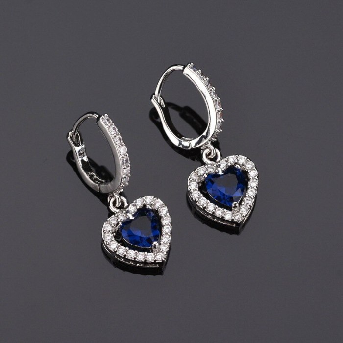 Lovely Crystal Zircon Diamond Earrings Ear Stud Fashion Jewelry Qxwe891