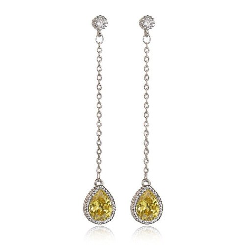 925 Silver Stud Earrings Drop Tassel Long Earrings Pendant Stud Earrings Jewelry QxE1042