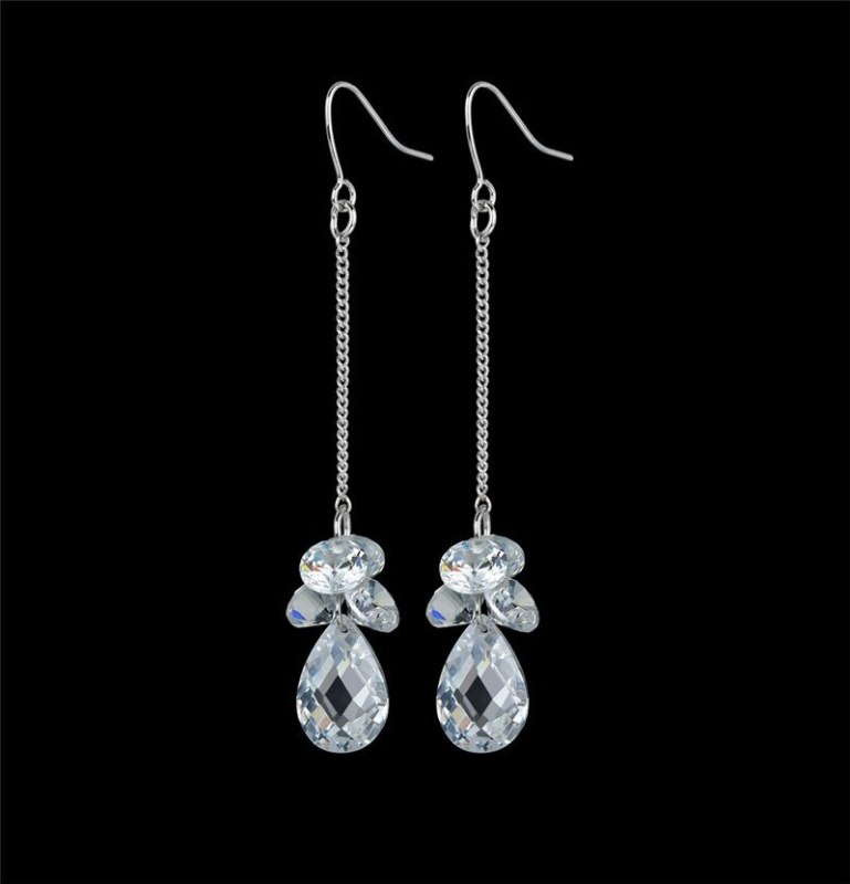Tassel Stud Earrings Crystal Zircon Double Turtle Surface Drop Earrings Pendant Korean Fashion Earrings Jewelry Qxwe8