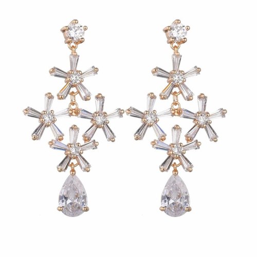 Fashion New Style Vase Earrings AAA Zircon Inlaid Stud Earrings 925 Sterling Silver Ear Pin Exquisite Gorgeous Earrings Qxwe1297