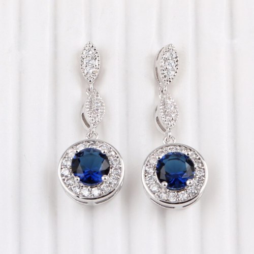 Korean-Style Fashion Zircon Earrings Tassels Delicate Ear Stud Earrings Jewelry QxWE657