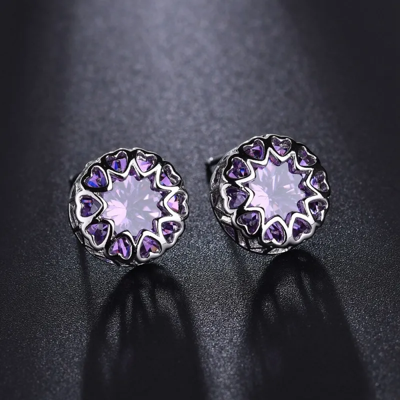 Love Inlaid AAA Zircon Earrings Korean-Style Elegant All-match Fashion Stud Earrings Qxwe067