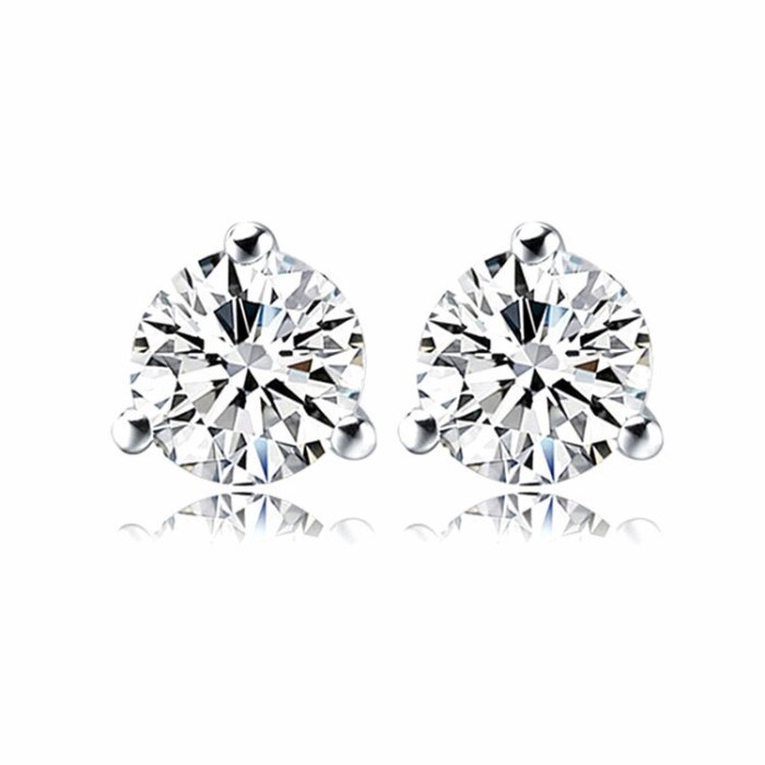 Gemstone Stud Earrings AAA Zircon Inlaid Earrings European and American Earring 18K Platinum Electroplated Jewelry Qxwe427