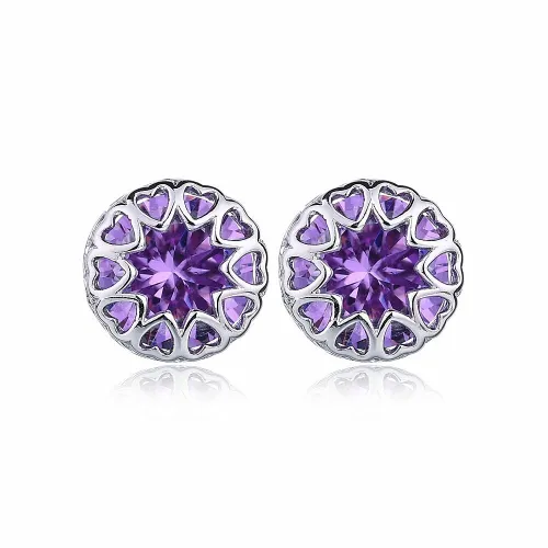 Love Inlaid AAA Zircon Earrings Korean-Style Elegant All-match Fashion Stud Earrings Qxwe067