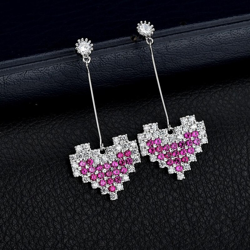 Korean-Style AAA Zircon Micro Pave Earrings S925 Sterling Silver Pin Gorgeous Fashion Trendy Women's Earrings  Qxwe1254