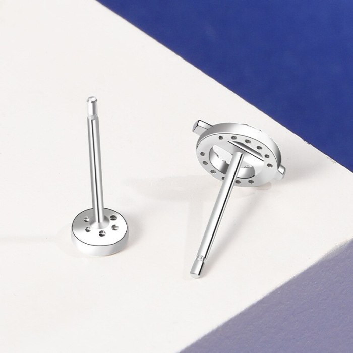 S925 Silver Creative Design Zircon Earrings Korean Simple Popular Stud Earrings Jewelry Mle2164