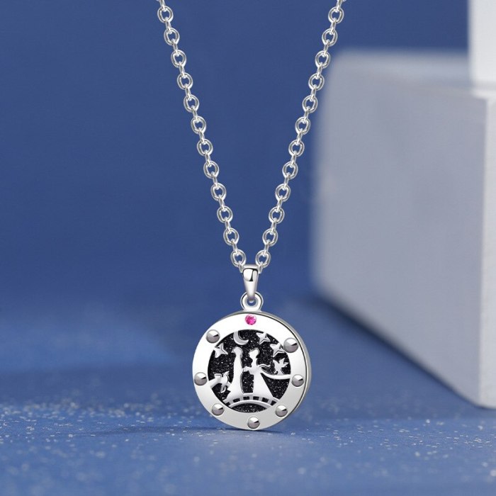 S925 Sterling Silver Tanabata Valentine's Day Gift Female Necklace Japanese and Korean Popular Clavicle Chain Wholesale Mla2040