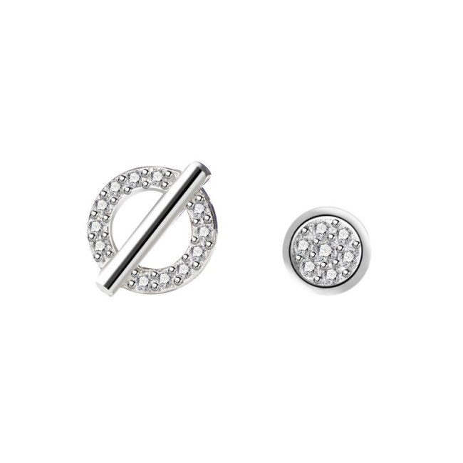 S925 Silver Creative Design Zircon Earrings Korean Simple Popular Stud Earrings Jewelry Mle2164