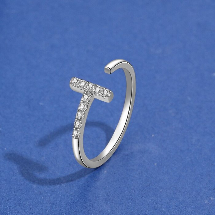 S925 Sterling Silver Simple Design Diamond Ring Female Japanese and Korean Popular Hand Jewelry Mlk699