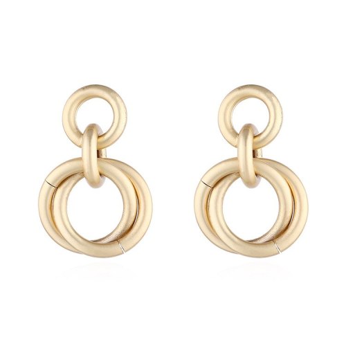 Korean Style New Creative Cool Ring Metal Earrings Female Fashion Small Jewelry 140152