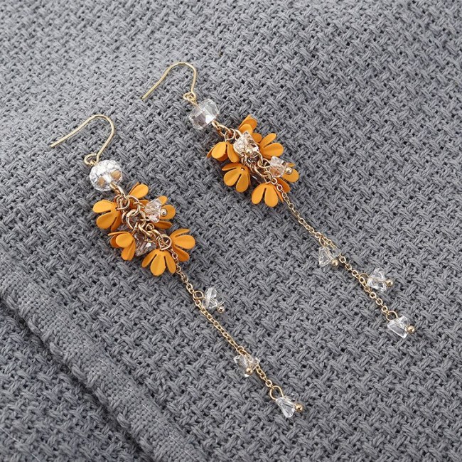 Korean Creative Cool Long Tassel Earrings Hipster Flower Earrings Female All-match Fashion Jewelry Wholesale 139871