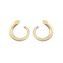 EuropeanCreative Exaggerated Gold Plated Earrings Women's Fashion Cool C-Type Stud Earrings 925 Sterling Silver Earrings 138979