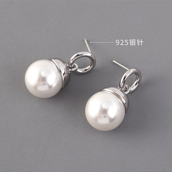 Korean Fashion Temperament Pearl Earrings Female Creative Retro Earrings Anti-Allergy Sterling Silver Needle Jewelry 140102