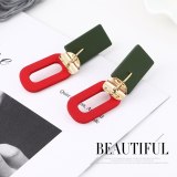 New Korean Fashion Scrub Stud Earrings Women's Versatile Rectangular Geometric Earrings S925 Silver Needle Jewelry 139562