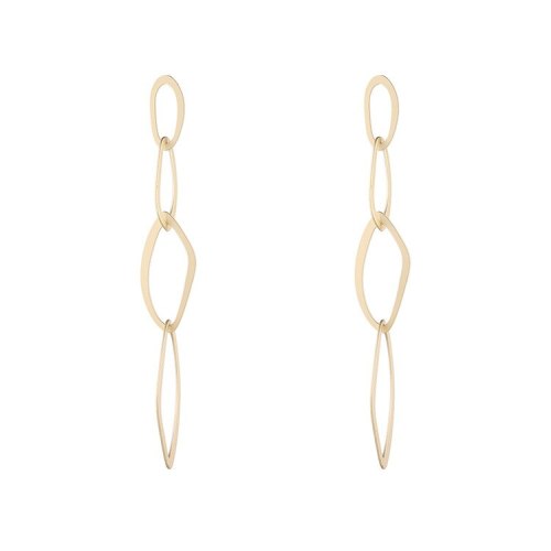 European and American Simple Cool Geometric Earrings Women's Fashion All-match Long Stud Earrings S925 Silver Needle 140642