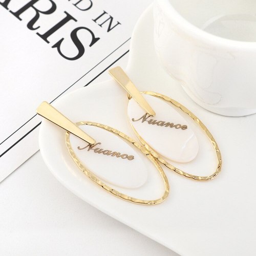 European Simple Letter Resin Acrylic Earrings Ladies Cool Fashion All-match S925 Silver Pin Small Jewelry Batch Hair B-4460