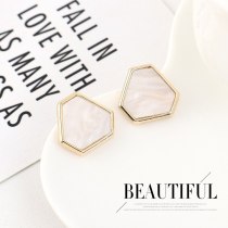 New Korean Exquisite Geometric Resin Stud Earrings Female Fashion Simple Hipster Earrings S925 Silver Pin Jewelry B-4512