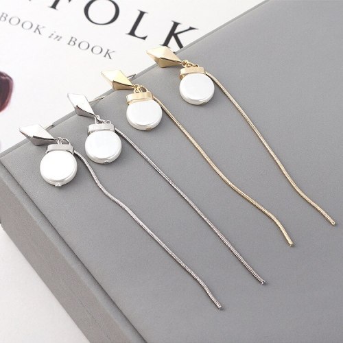 European Elegant Fashion Tassel Earrings Female Long Small Pearl Earrings Anti-Allergy Sterling Silver Needle Wholesale 139927
