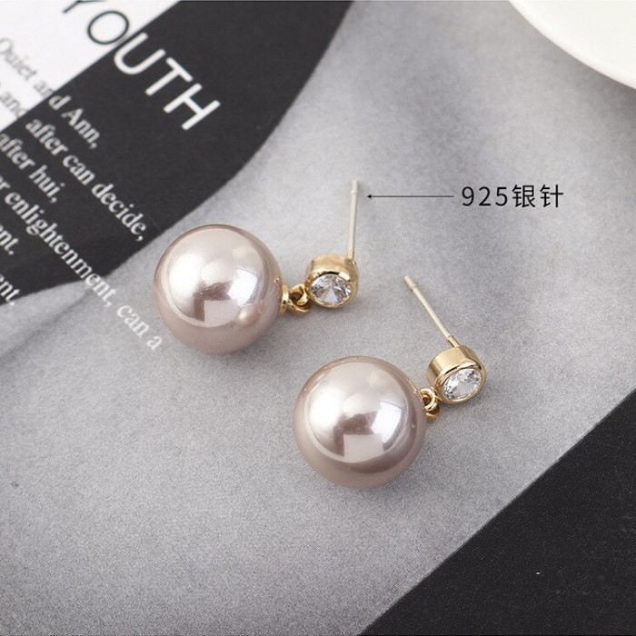 Korean Exquisite Small Pearl Earrings Women's Simple and Versatile Fashion S925 Sterling Silver Needle Stud Earrings  B-4463