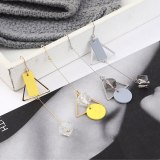 New European Creative Asymmetric Tassel Earrings Women's Long Fashion Cool All-match Hipster Crystal Earrings 140332