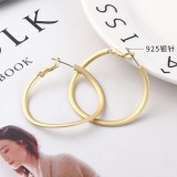 S925 Silver Needle European Creative New Earrings Cool All-match Ring Ear Ring Female Earrings Fashion Jewelry 138878
