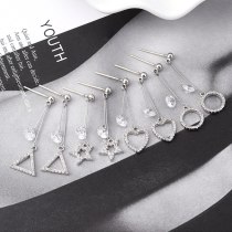S925 Sterling Silver Stud Earrings  Korean Elegant Earrings Female All-match Simple Hipster Tassel Ear Pendant Wholesale 139578